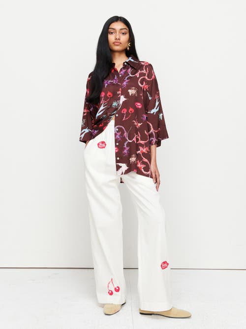 Romy The Brand June Shirt In Bittersweet Burgundy
