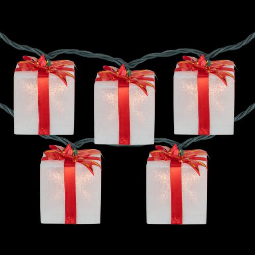 Northlight Bow Wrapped Presents Christmas Light Set In Multi