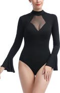 Kimi & Kai Jan Turtle Neck Bell Sleeve Bodysuit