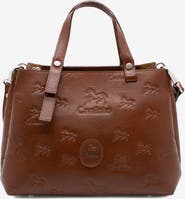 Cavalinho Cavalo Lusitano 490 Embossed Leather Handbag