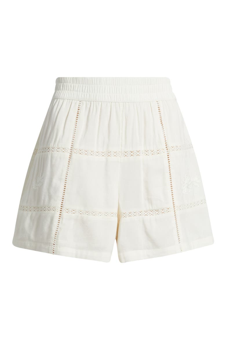 Marella Embroidered Shorts, Alternate, color, ANTIQUE WHITE