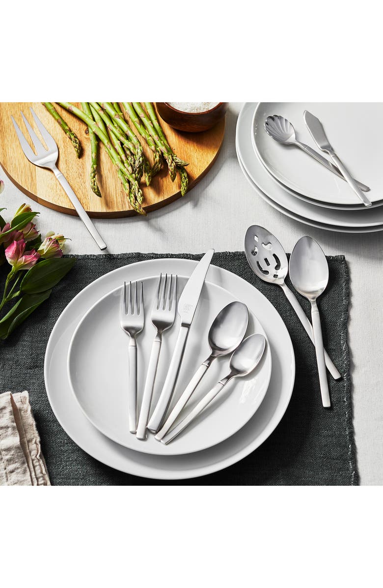 ZWILLING Opus Satin Finish 45-Piece Flatware Set, Alternate, color, Stainless Steel