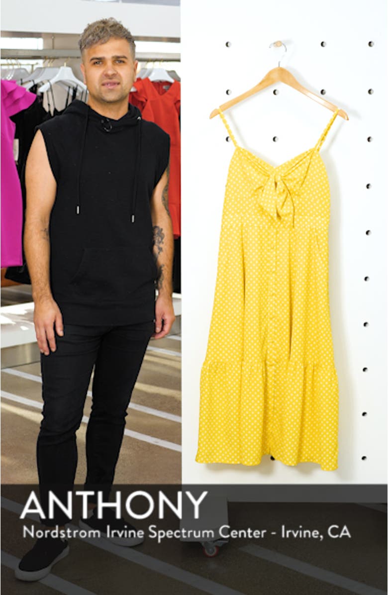 Polka Dot Tie Front Sundress, sales video thumbnail