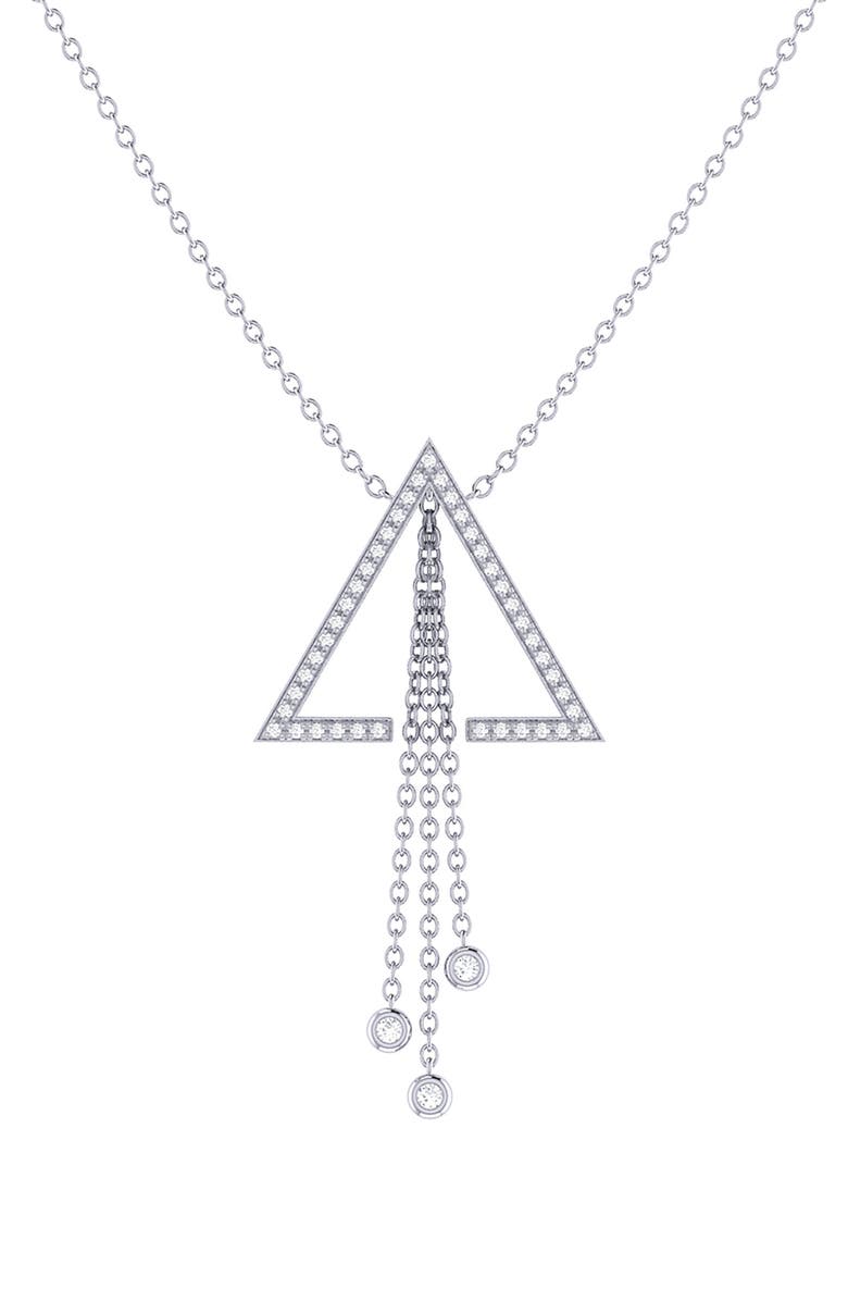 LuvMyJewelry Skyline Diamond Lariat Necklace, Alternate, color, Silver