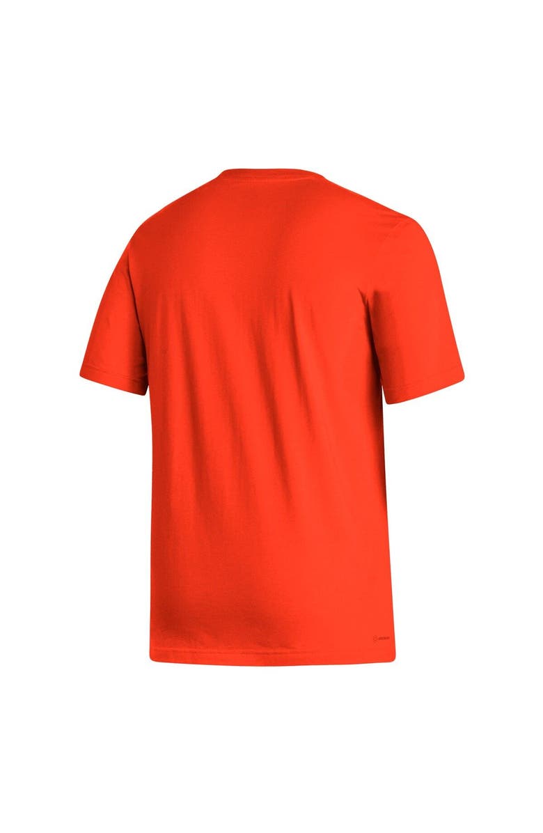 adidas Men's adidas Orange Miami Hurricanes Locker Lines Baseball Fresh T-Shirt, Alternate, color, 
