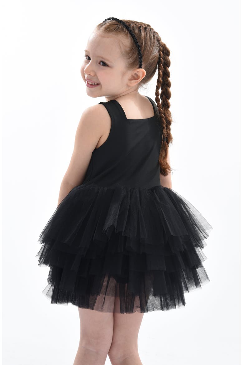 Solid Color Tutu Dress, Alternate, color, Black
