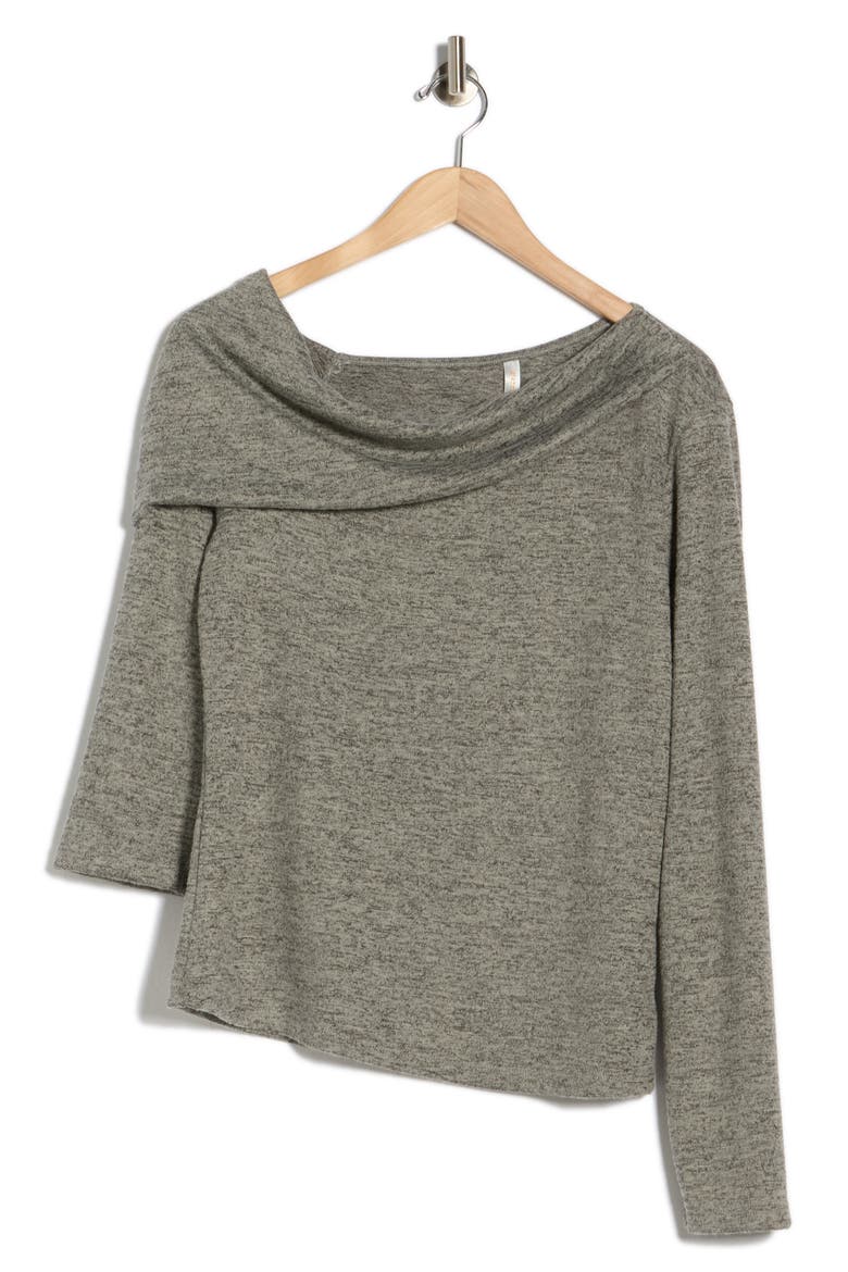 One-Shoulder Top, Alternate, color, GREY