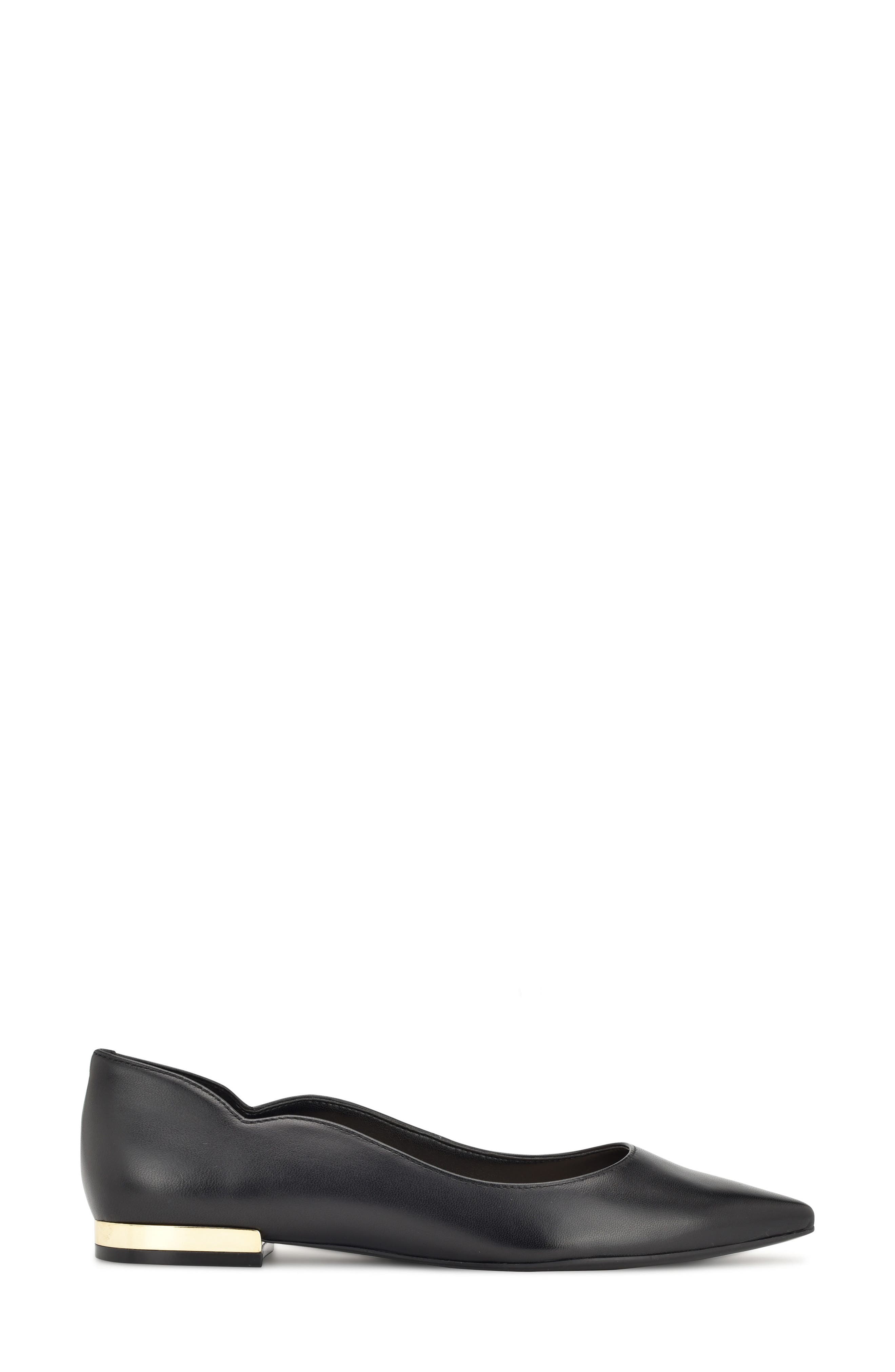 Nine West Lovlady Pointed Toe Flat, Alternate, color, Black
