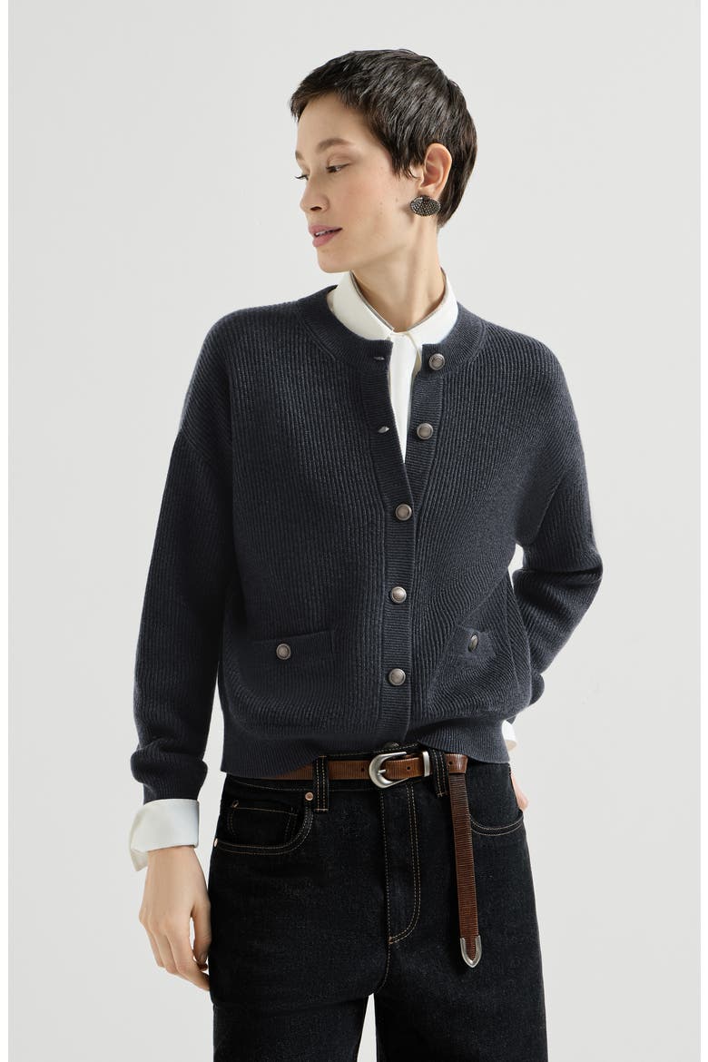 Sparkling cashmere cardigan, Main, color, Blue