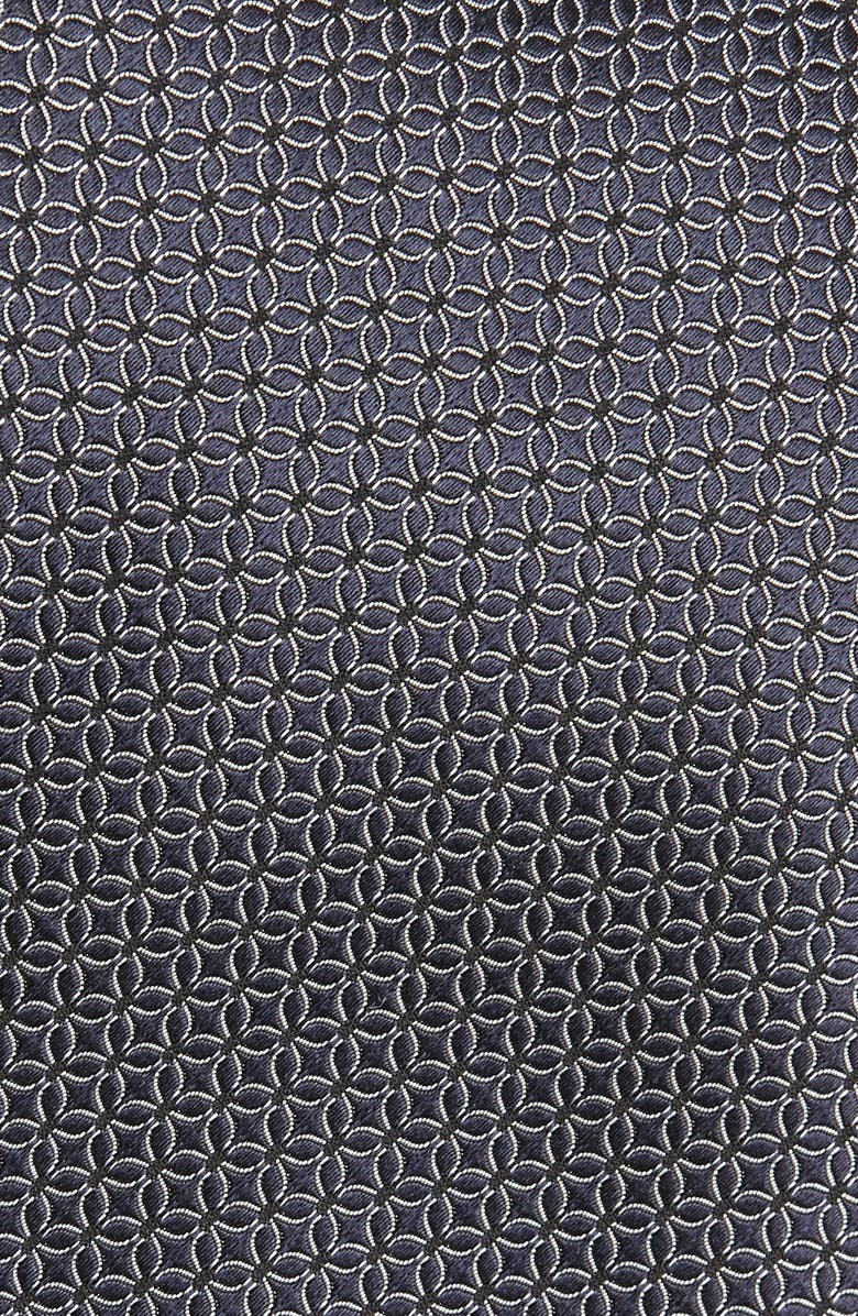 ZEGNA TIES Cento Fili Dark Blue Silk Jacquard Tie, Alternate, color,