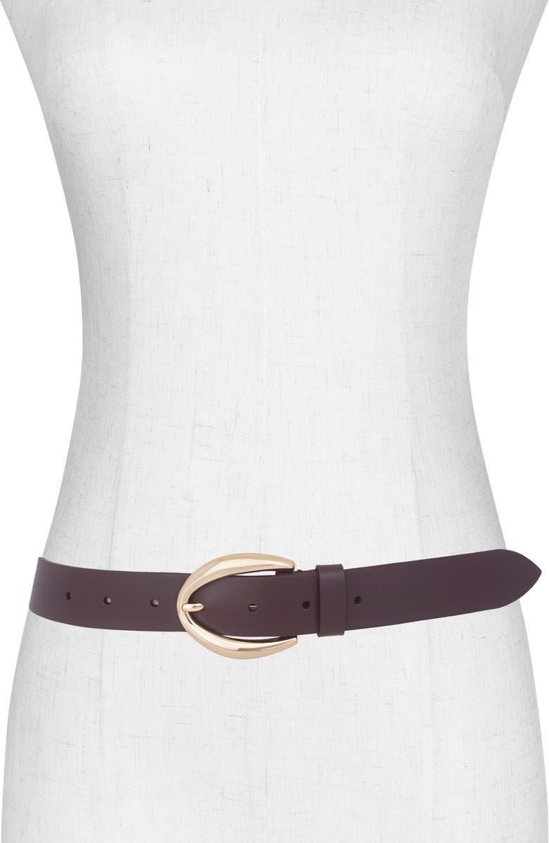 Vince Leather Belt, Alternate, color, Fig