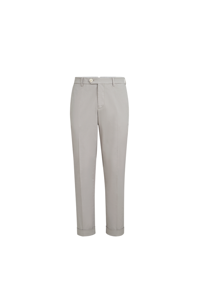 Brunello Cucinelli Comfort gabardine trousers, Main, color, Light Grey