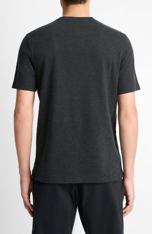 Vince S/s Crew In Black/med H Grey