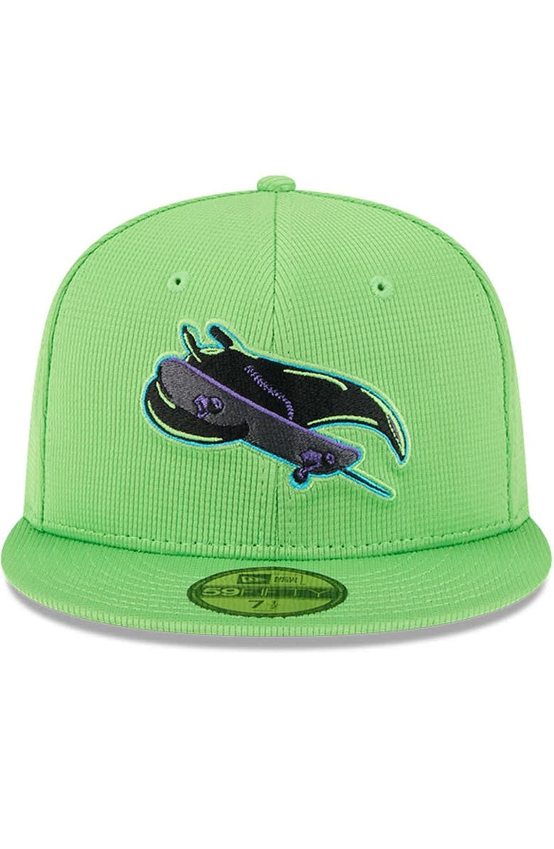 New Era Men's New Era Neon Green Tampa Bay Rays City Connect Batting Practice 59FIFTY Fitted Hat, Alternate, color, Neon Green