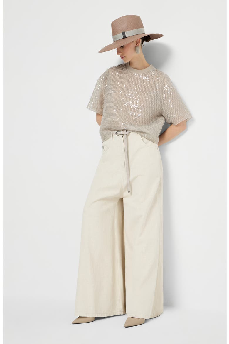 Wide sailor trousers, Alternate, color, Ecru