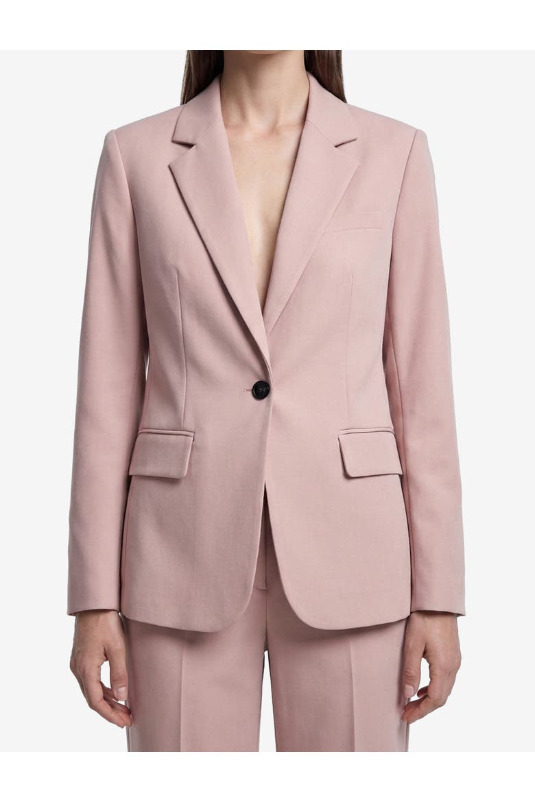 Long Sleeve Notched Lapel Blazer, Alternate, color, PINK