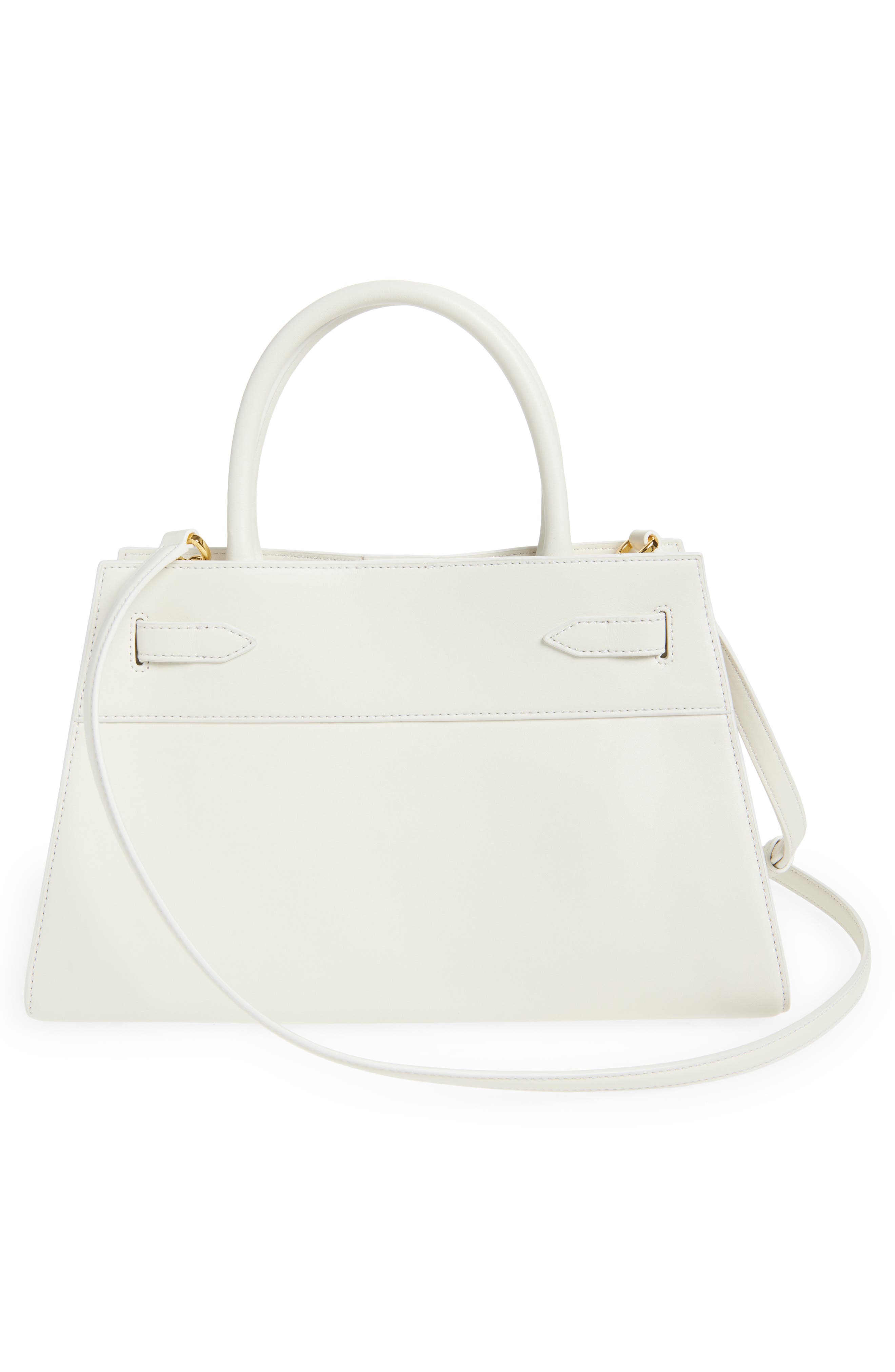 Veronica Beard Dash Leather Top Handle Bag, Alternate, color, Off White