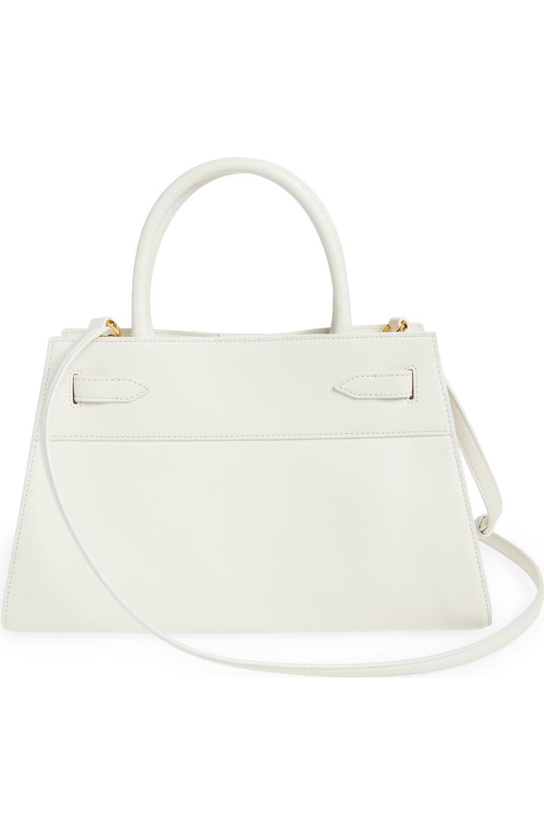 Veronica Beard Dash Leather Top Handle Bag, Alternate, color, Off White