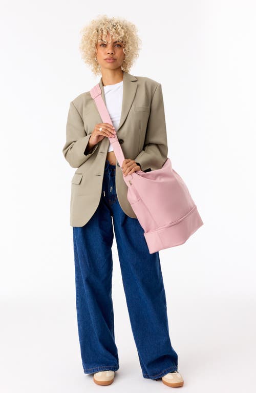 Beis Béis Nylon Shoulder Tote In Atlas Pink