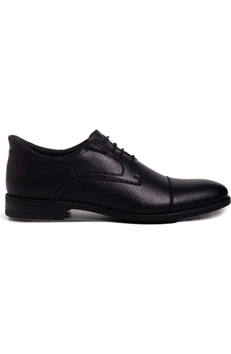 Marc Joseph New York Baker Street Hands Free Technology Leather Cap Toe Dress Oxford, Alternate, color, Black Grainy Leather