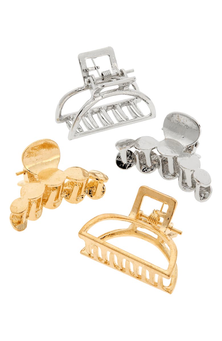 Tasha 4-Pack Textured Metal Jaw Clips, Main, color, 