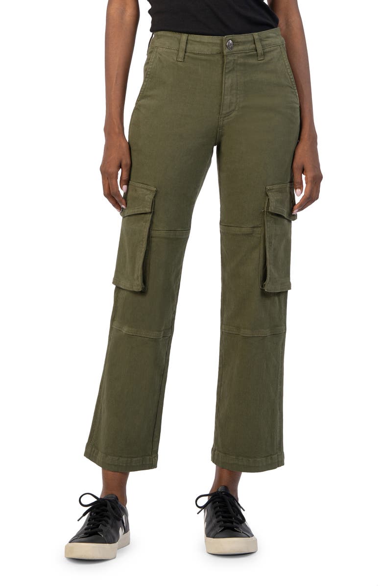 KUT from the Kloth Pattie Mid Rise Straight Leg Cargo Pants, Main, color, 