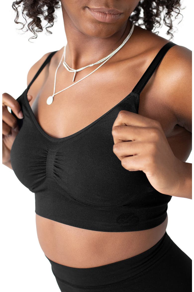 Nellie Sublime Wireless Bra, Alternate, color, BLACK