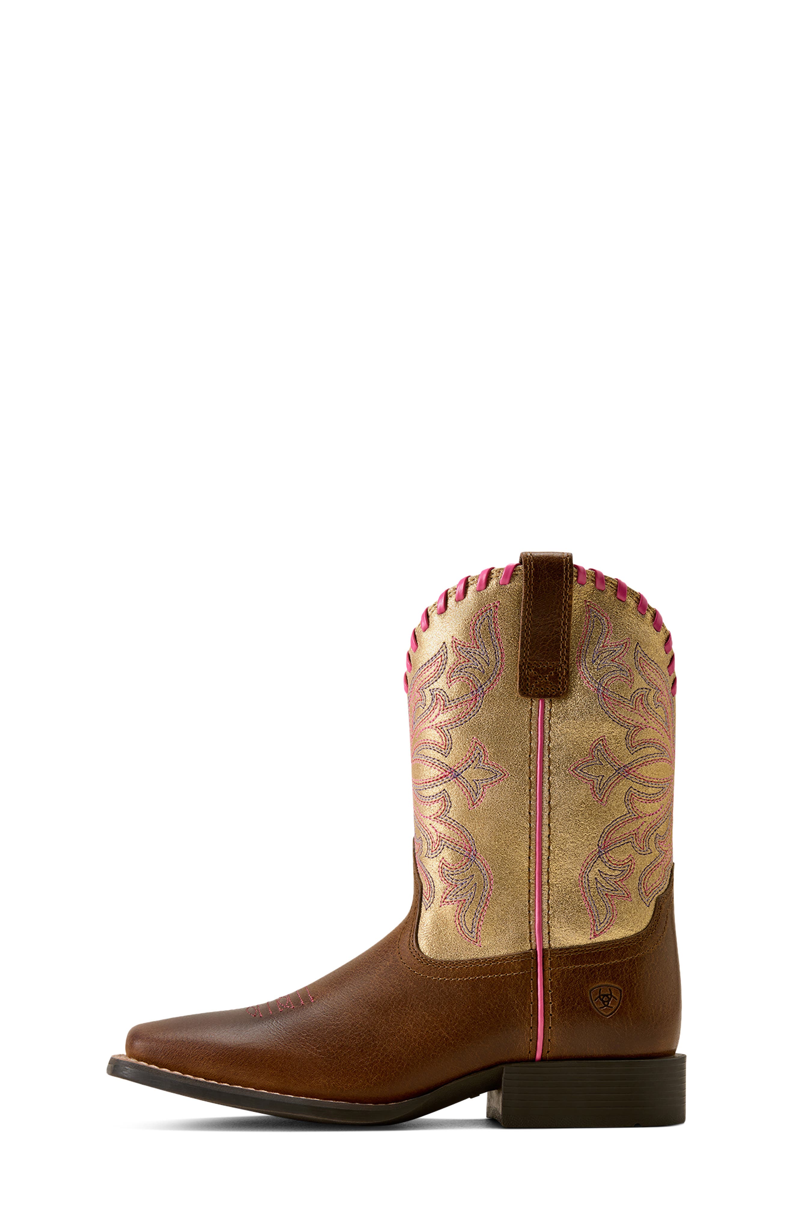 Kids' Sundown Leather Western Boot, Alternate, color, GEORGIA CLAY