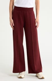 THEO AND SPENCE Pleated Wide Leg Knit Pants