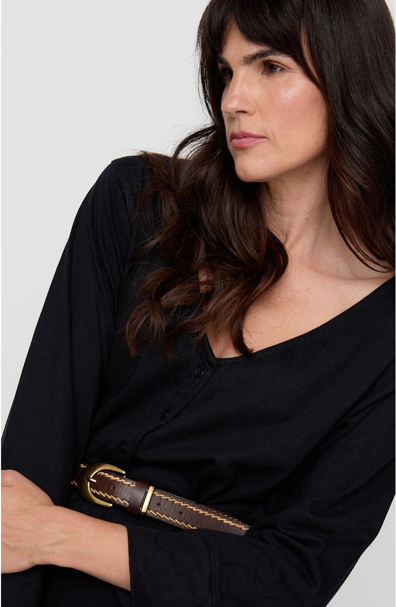 Turtledove London Organic Mai V-Neck Jumpsuit, Alternate, color, Black