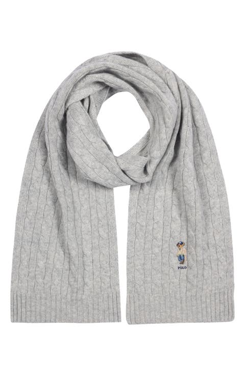 Litchfield Bear Cable Knit Scarf