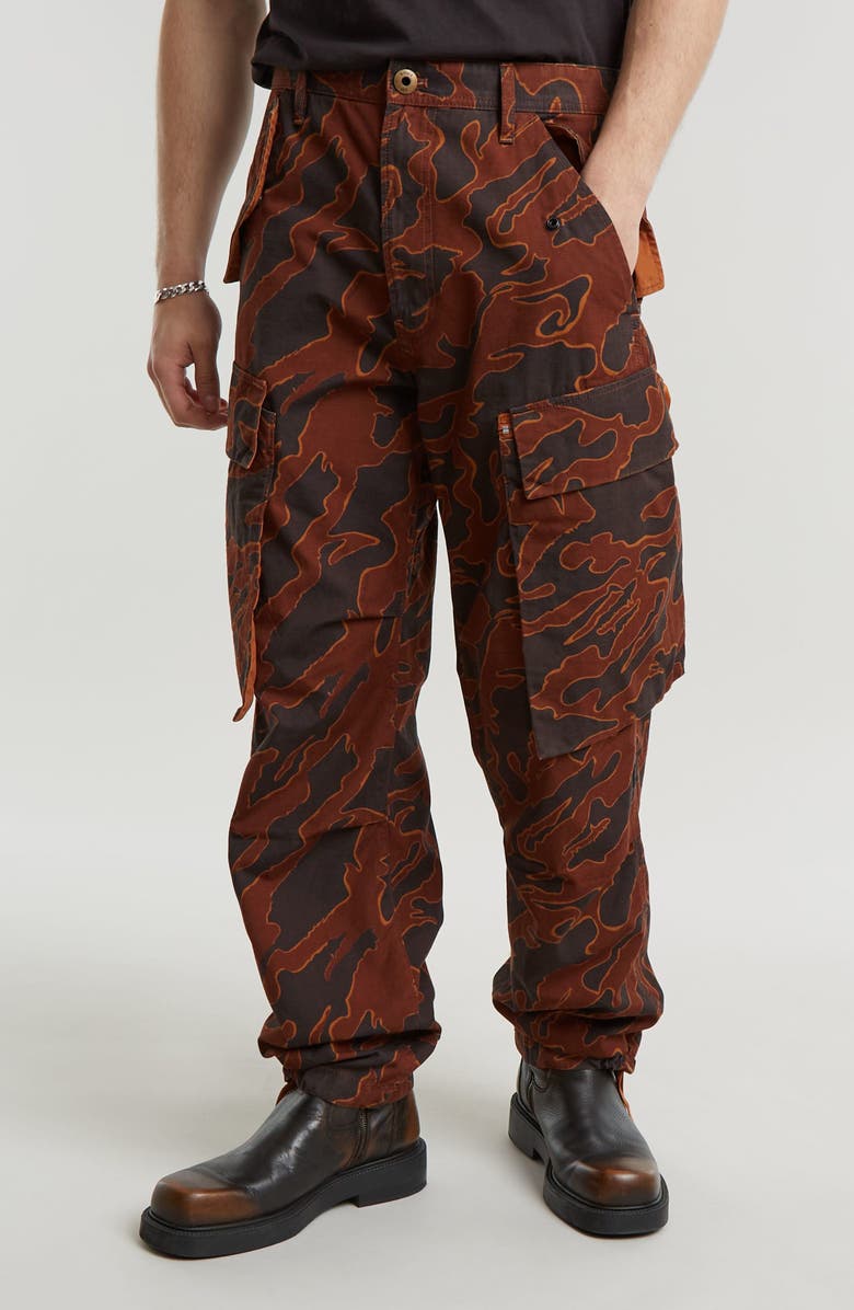 G-STAR Abstract Camo Print Cotton Cargo Pants, Main, color, 