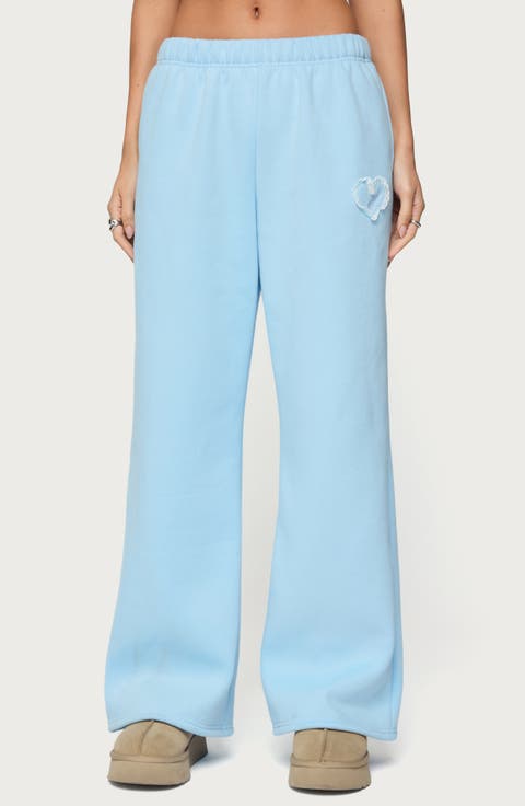 Love Wide Leg Fleece Sweatpants