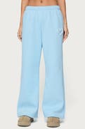 EDIKTED Love Wide Leg Fleece Sweatpants