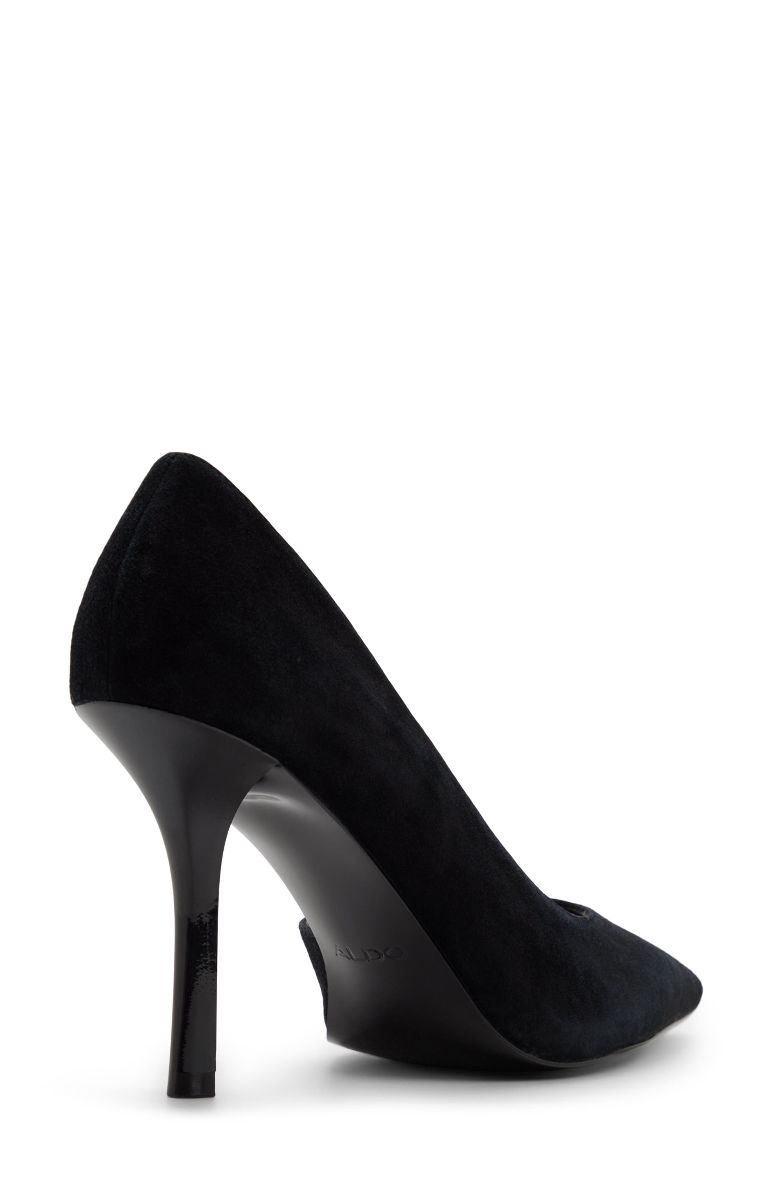 Kaysie Pointed Toe Half D'Orsay Pump, Alternate, color, BLACK
