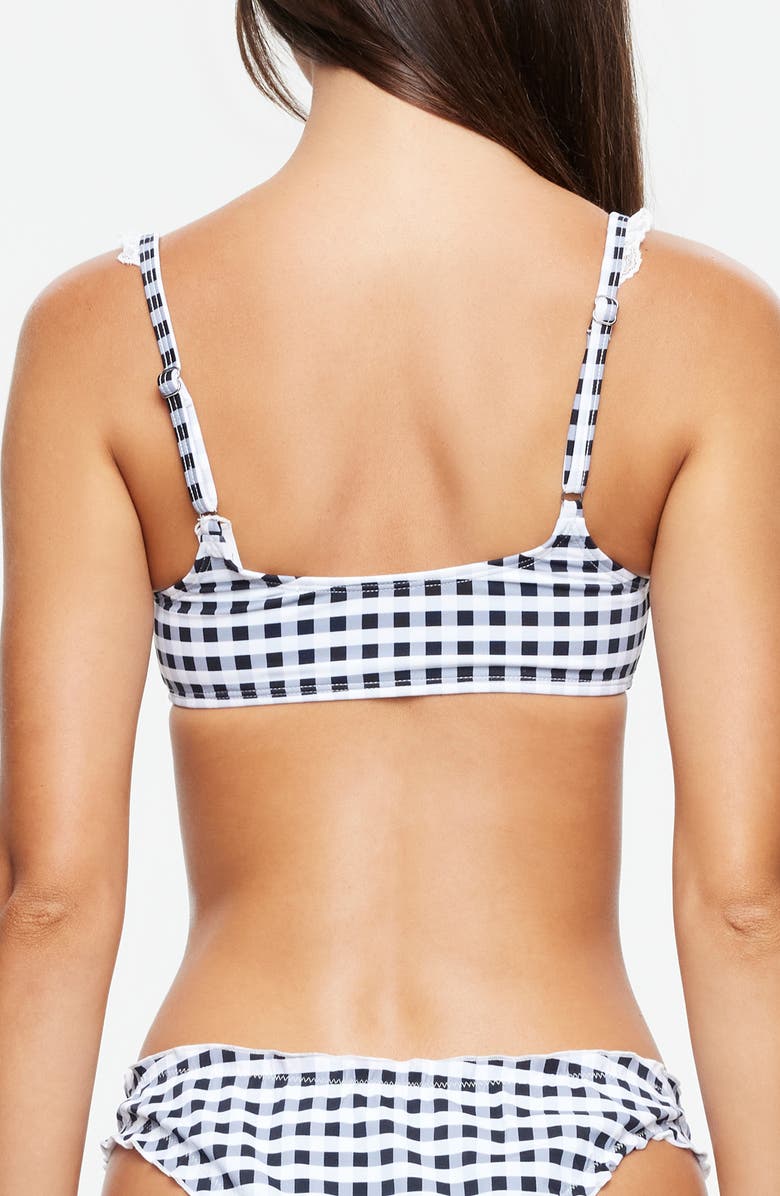 LIONESS Tide Bikini Top, Alternate, color, Noir Check