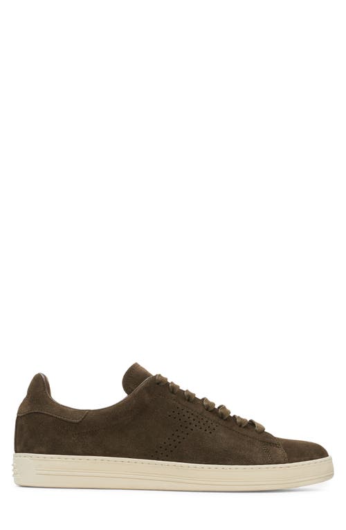 Tom Ford Warwick Leather Sneakers In Green