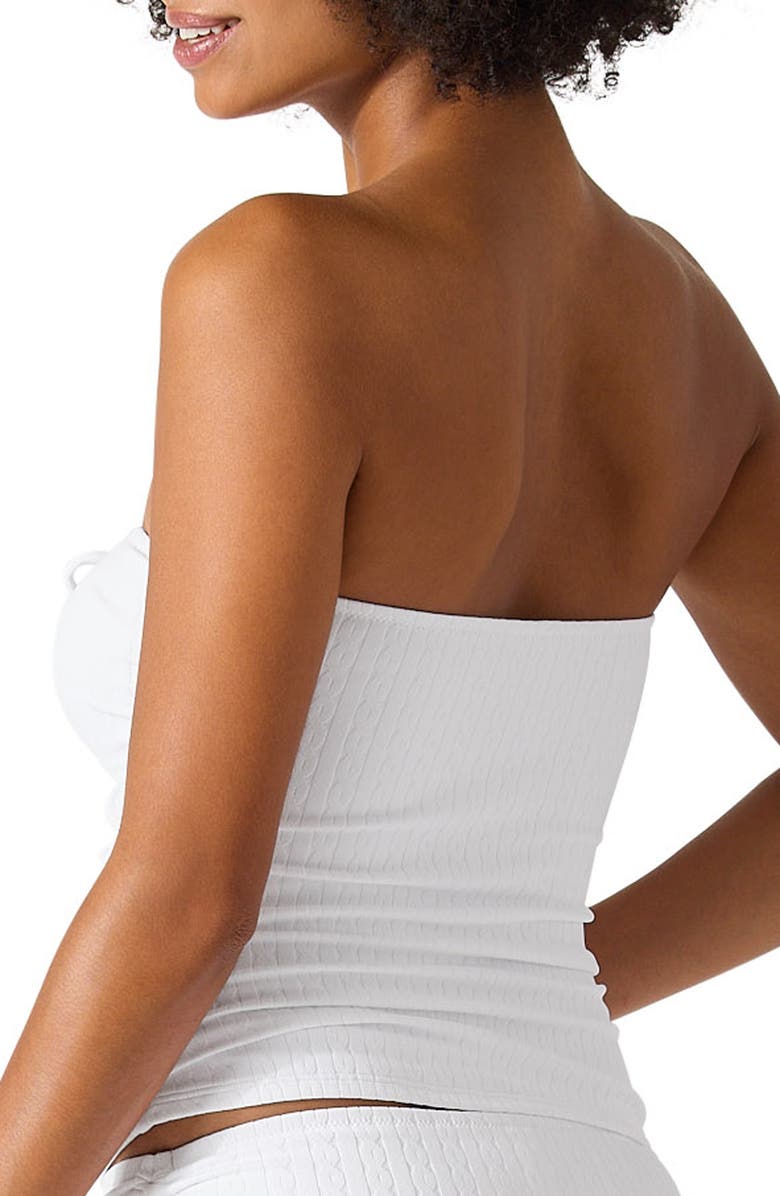 Tommy Bahama Cable Beach Tie Front Bandini Swim Top, Alternate, color, 