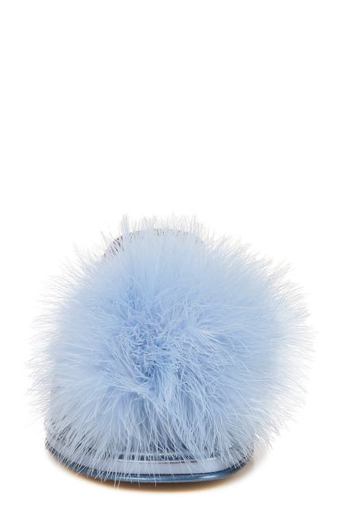 Circus Ny By Sam Edelman Hadie Feather Fluff Glitter Mule In Blue