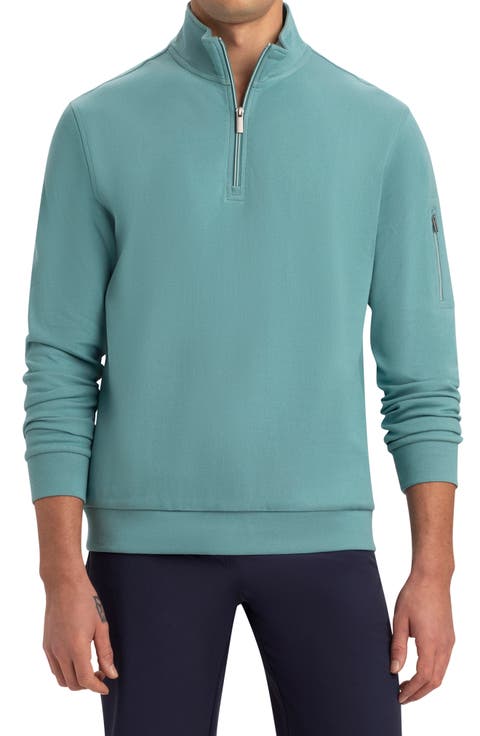 Cotton Blend Quarter Zip Pullover