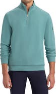 Bugatchi Cotton Blend Quarter Zip Pullover