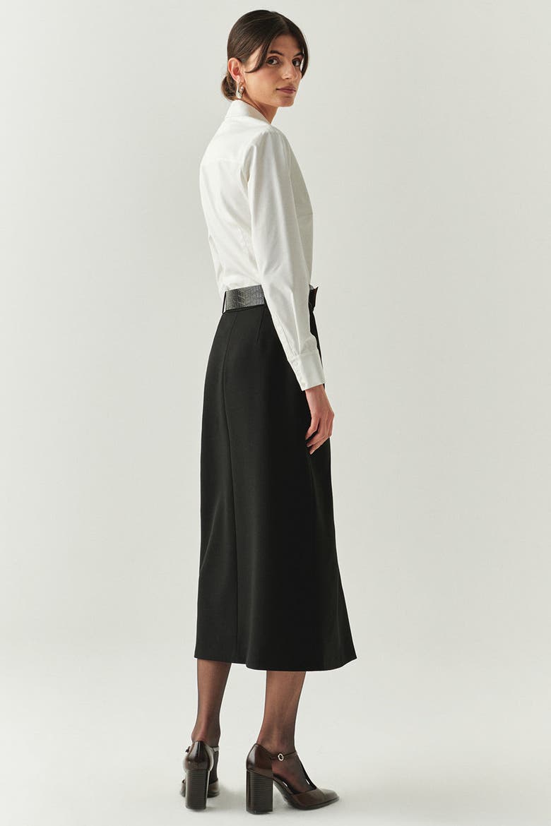 Arlette Belted Skirt, Alternate, color, BLACK