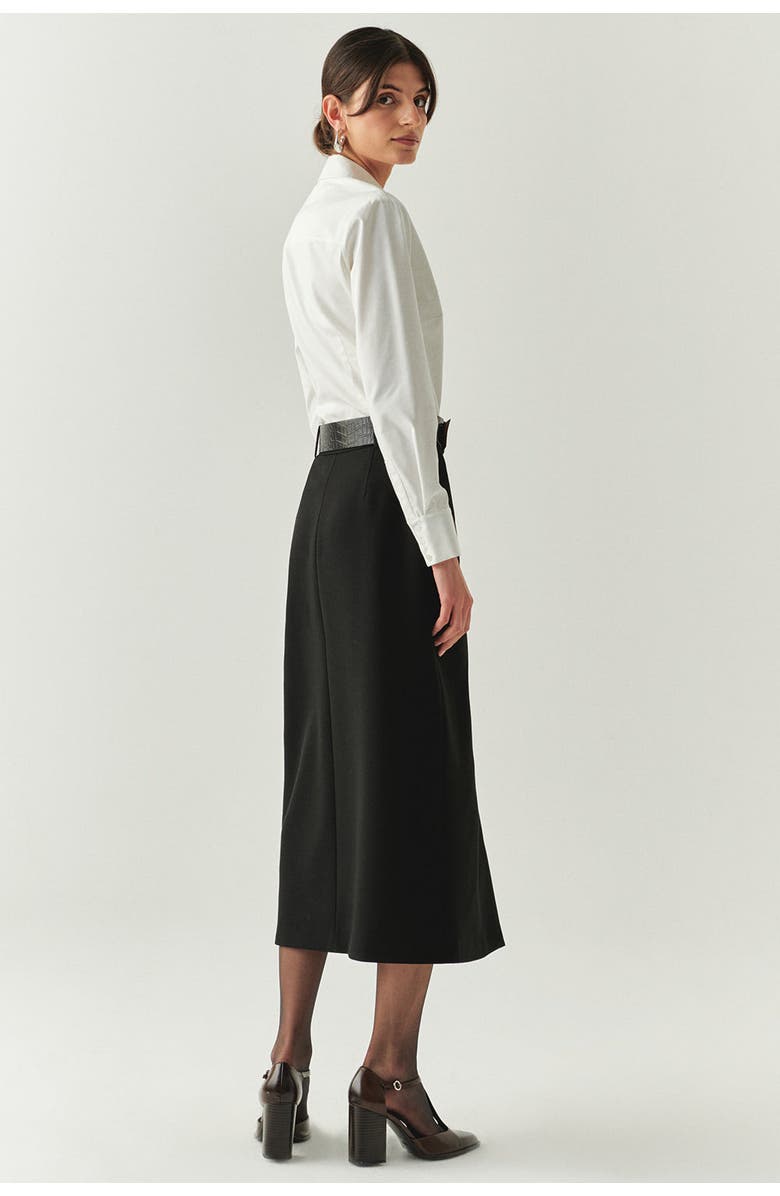 Exquise Arlette Belted Skirt, Alternate, color, Black