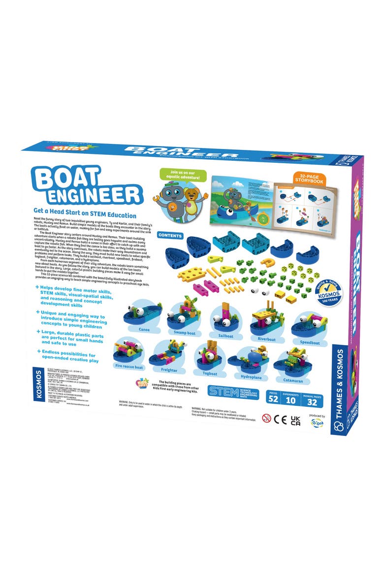 Kids' First Boat Engineering Kit, Alternate, color, MULTICOLORED