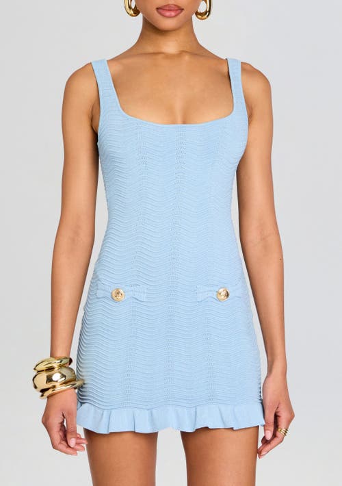 Retroféte Loulou Knit Dress Metallic Powder Blue In Metallic Powder Blue