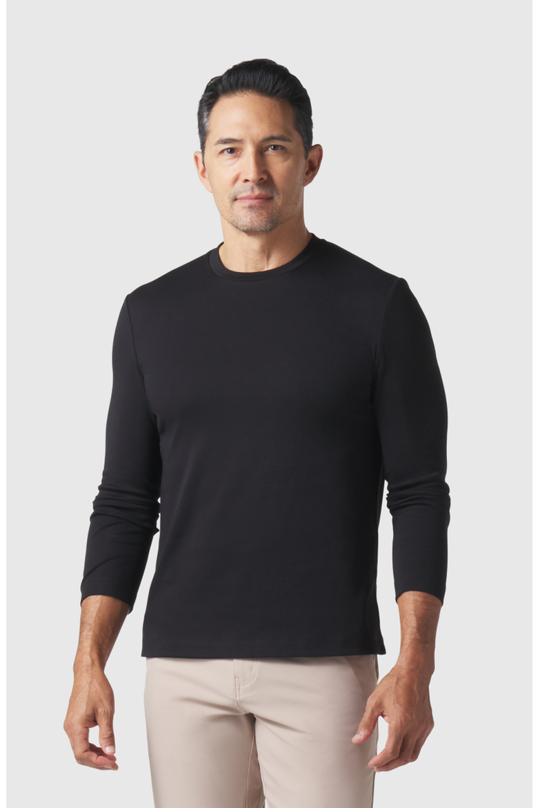 Precision Long Sleeve Shirt, Main, color, True Black