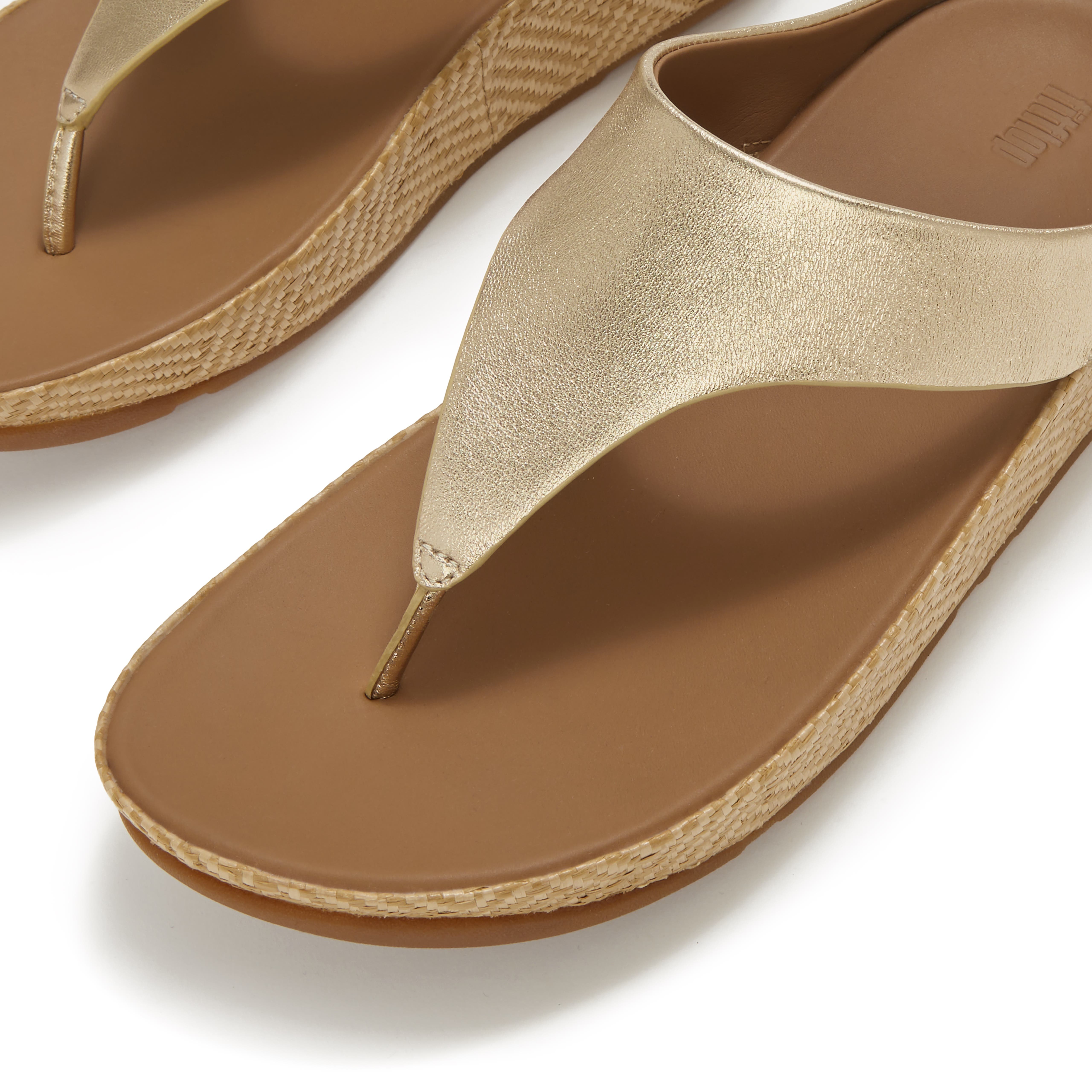 FitFlop Lulu Lux Graph-Weave Toe-Post, Alternate, color, Platino