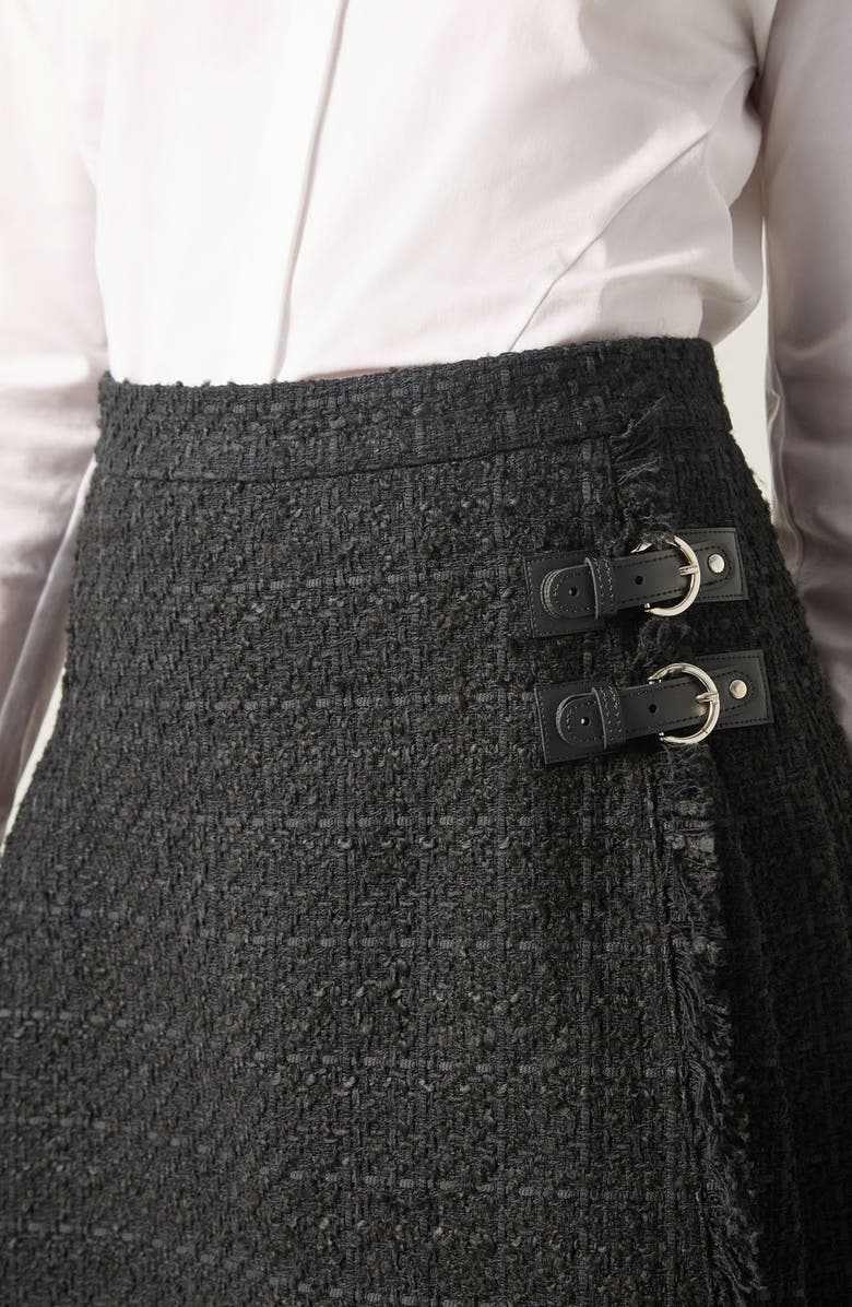 LK Bennett Pip Tweed Skirt, Alternate, color, Black