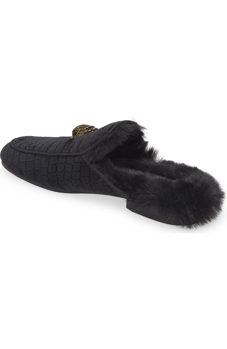 Kurt Geiger London Hugh Velvet & Faux Fur Loafer Mule, Alternate, color,