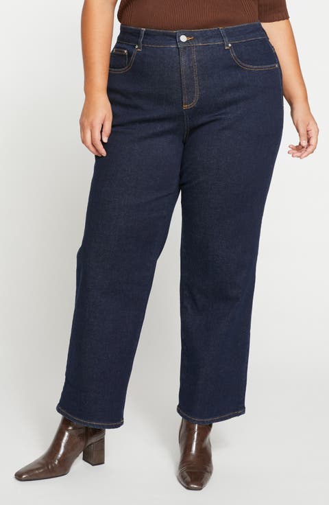 Bae Straight Leg Boyfriend Jeans (Vintage Indigo) (Plus)